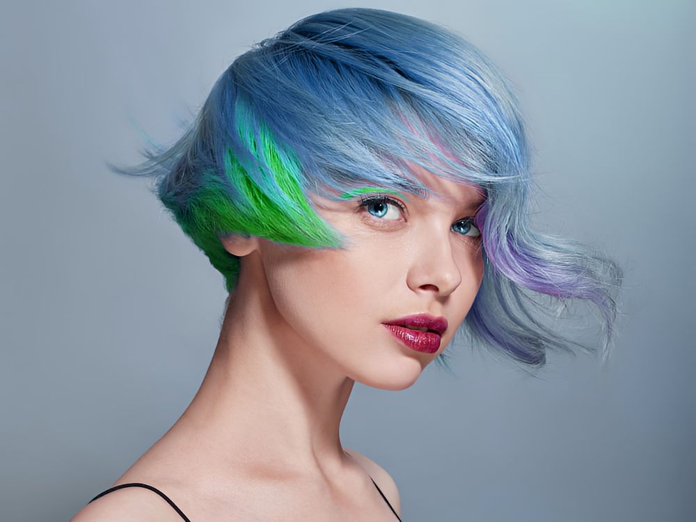 beautiful young woman with hair that showcases the pastel dream hair color trend